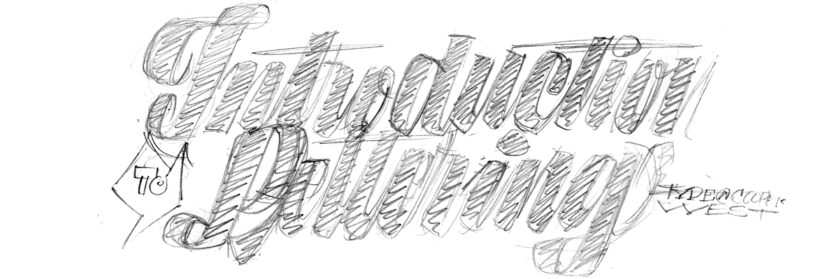 hand lettering script spelling out introduction to handlettering